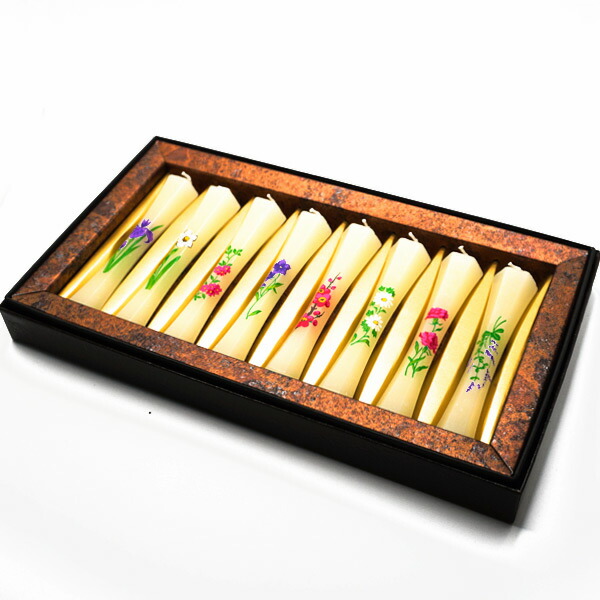 ローソク ロウソク セット 贈答用 進物 ギフト  「鳥居ローソク 蜜蝋セット 茜 8本入」