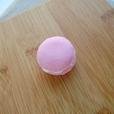食品サンプル　マグネット　マカロンピンク