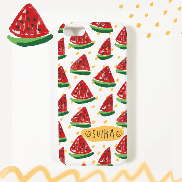 【オーダーメイド】スマートホンケース★　スイカ　　夏　サマー　ハワイ