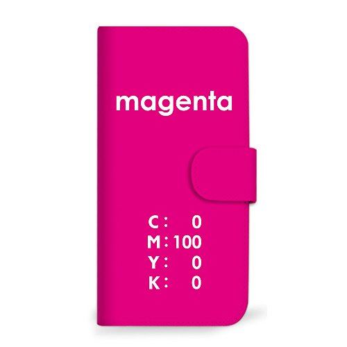 Xperia XZ1 SO-01K ケース 手帳型 色 CMYK シンプル ピンク (356) SC-0288-PK/SO-01K