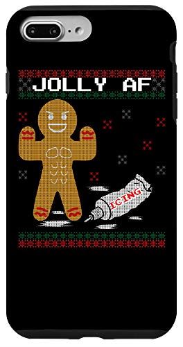 iPhone 7 Plus/8 Plus Jolly AF ジンジャーブレッドマン ボディビルダー アグリークリスマスセーター スマホケース