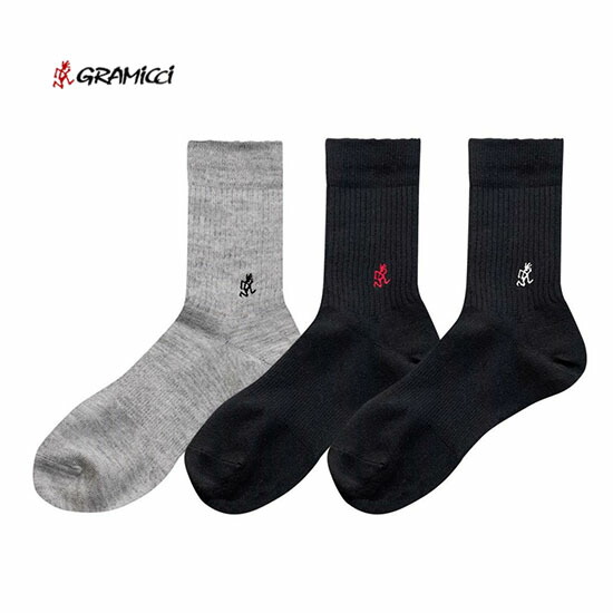 グラミチGRAMICCI メンズ ベーシッククルーソックス【3足セット】BASIC CREW SOCKS SX-M04