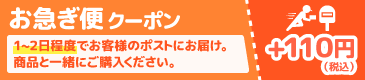 プラス(税込)で速達扱いでの発送となります。お届けはポストへの投函となります。